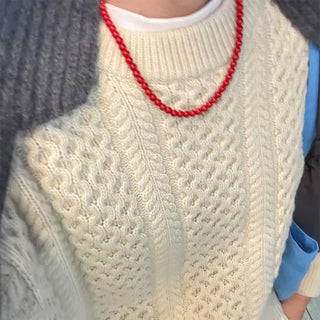 Red gemstone necklace