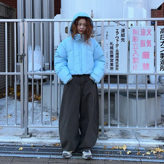 Cotton wide-leg pants