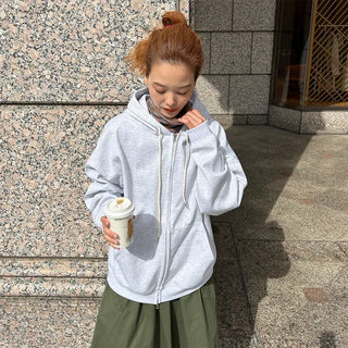 (Unisex) Cotton Hooded Zip-Up