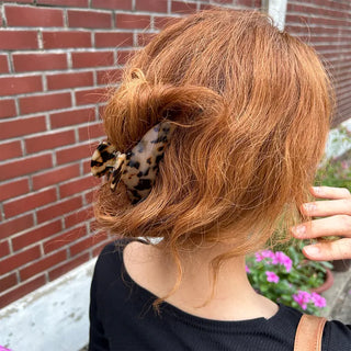 Leopard print hair clip