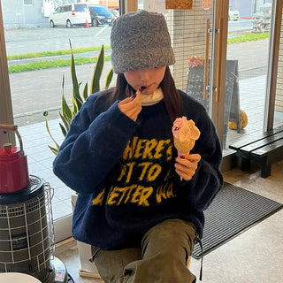 (Unisex) Jacquard Lettering English Knit