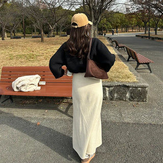 Suede shoulder bag