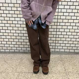 Cotton straight pants