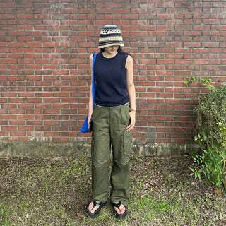 Boucle knit sleeveless top