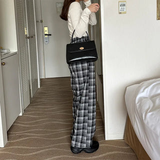 Checked Banding Pants