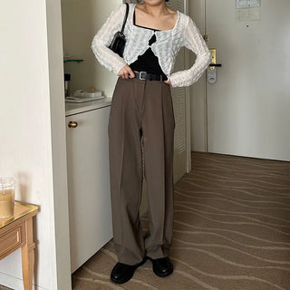 Pintuck slacks