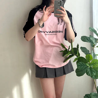 Y2K Overfit Uniform Raglan T-Shirt