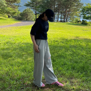 Point-cut sweatpants