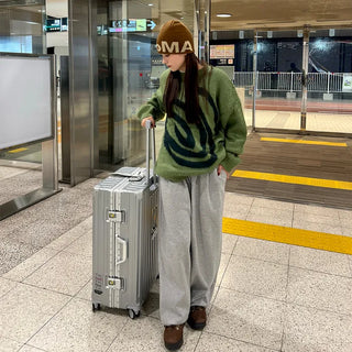 (Unisex) Two-pleat drawstring pants