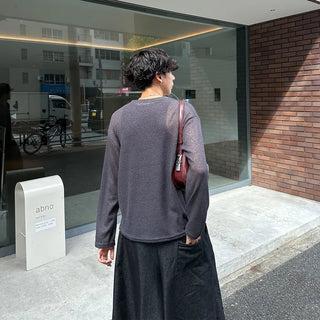 See-through round knit
