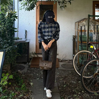 Oversized check shirt