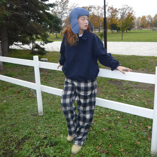 Checked Banding Pants