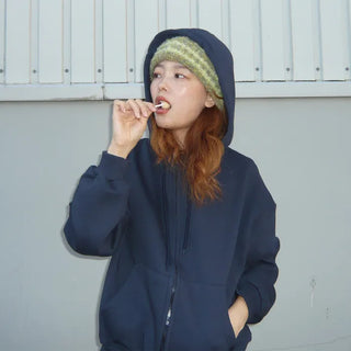 (Unisex) Washable Hooded Zip-Up