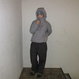 (Unisex) Hooded Padded Down Jacket