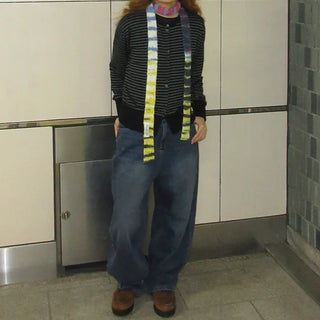 Washed Loose Fit Denim Pants