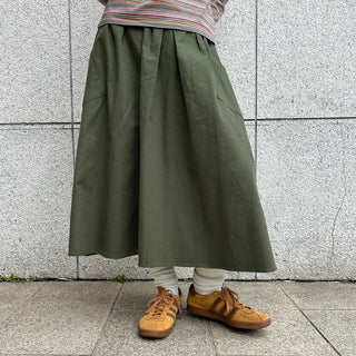 Cargo Shirring Long Skirt