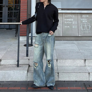 (Unisex) Minimalist Half-Zip Knit
