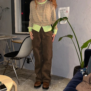 Peach skin cotton pants