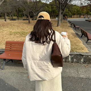 Suede shoulder bag