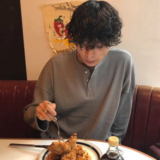 Waffle Henley Neck T-Shirt
