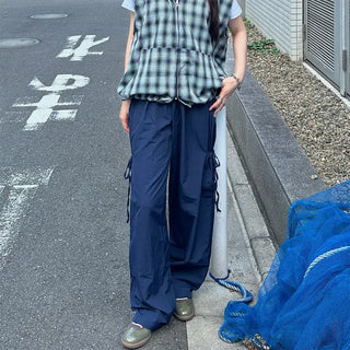 Side Ribbon Pocket Cozy Pants