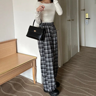 Checked Banding Pants