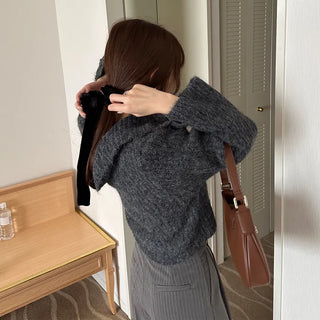 Double-zip ribbed cardigan