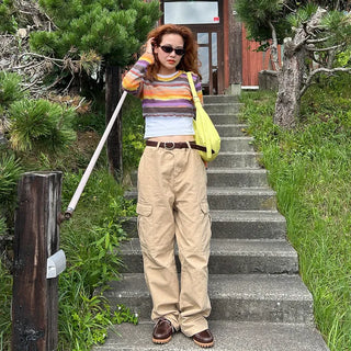 Rainbow Cropped Knitwear