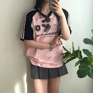 Y2K Overfit Uniform Raglan T-Shirt