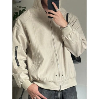 (Unisex) Zip-Up Hoodie Bomber Jacket