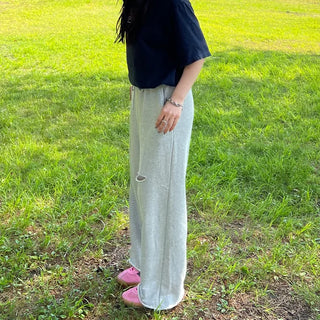 Point-cut sweatpants