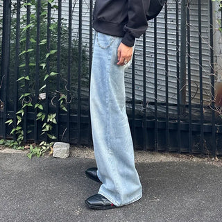 (Unisex) Simple Wide Denim