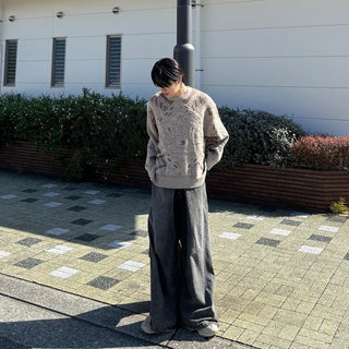 (Unisex) Geometric Sweat Knit