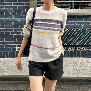 Multi-border color weaving knit