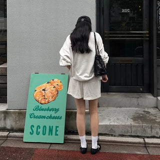 Printed oversized sweatshirt set