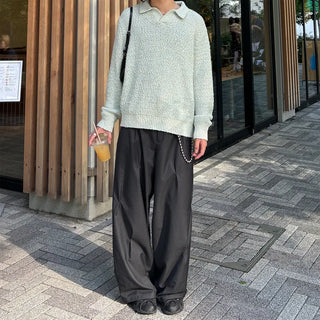 (Unisex) Bouclé Wool Collar Knitwear