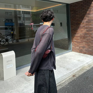 See-through round knit