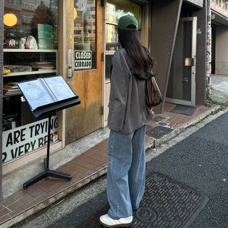 Flap pocket oversized jacket