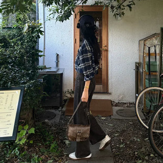 Oversized check shirt