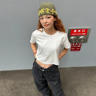 Patterned Color Short Beanie