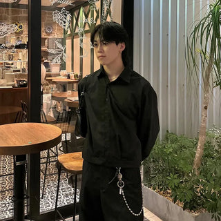 (Unisex) Cropped Chino Jacket