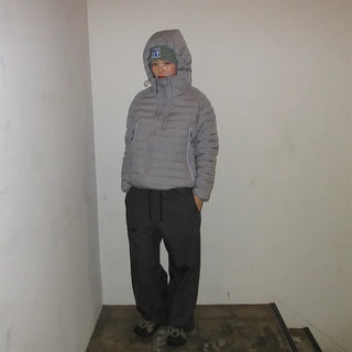 (Unisex) Hooded Padded Down Jacket
