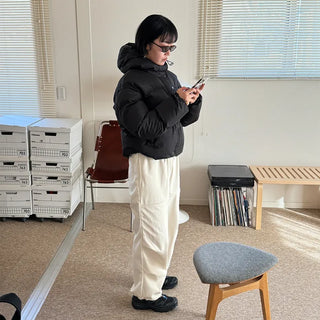 Big Hoodie String Padded Jacket