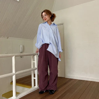(Unisex) Washed Pintuck Wide Pants