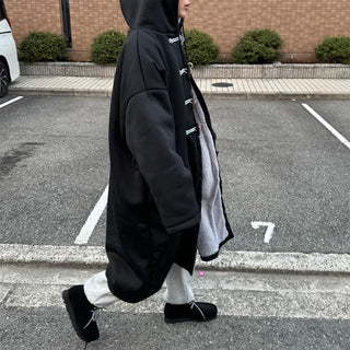Hoodie Bomber Long Jacket