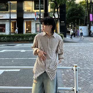 (Unisex) Retro Stripe Shirt