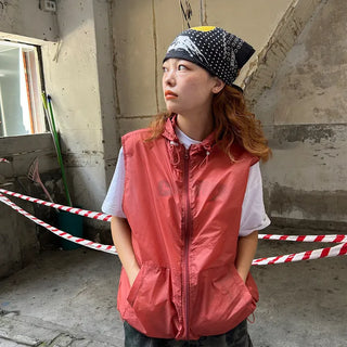 (Unisex) Square Hooded Light Anorak Vest