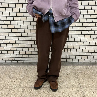 Cotton straight pants