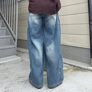 (Unisex) Pintuck Volume Side Pocket Denim