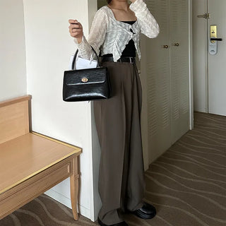 Pintuck slacks
